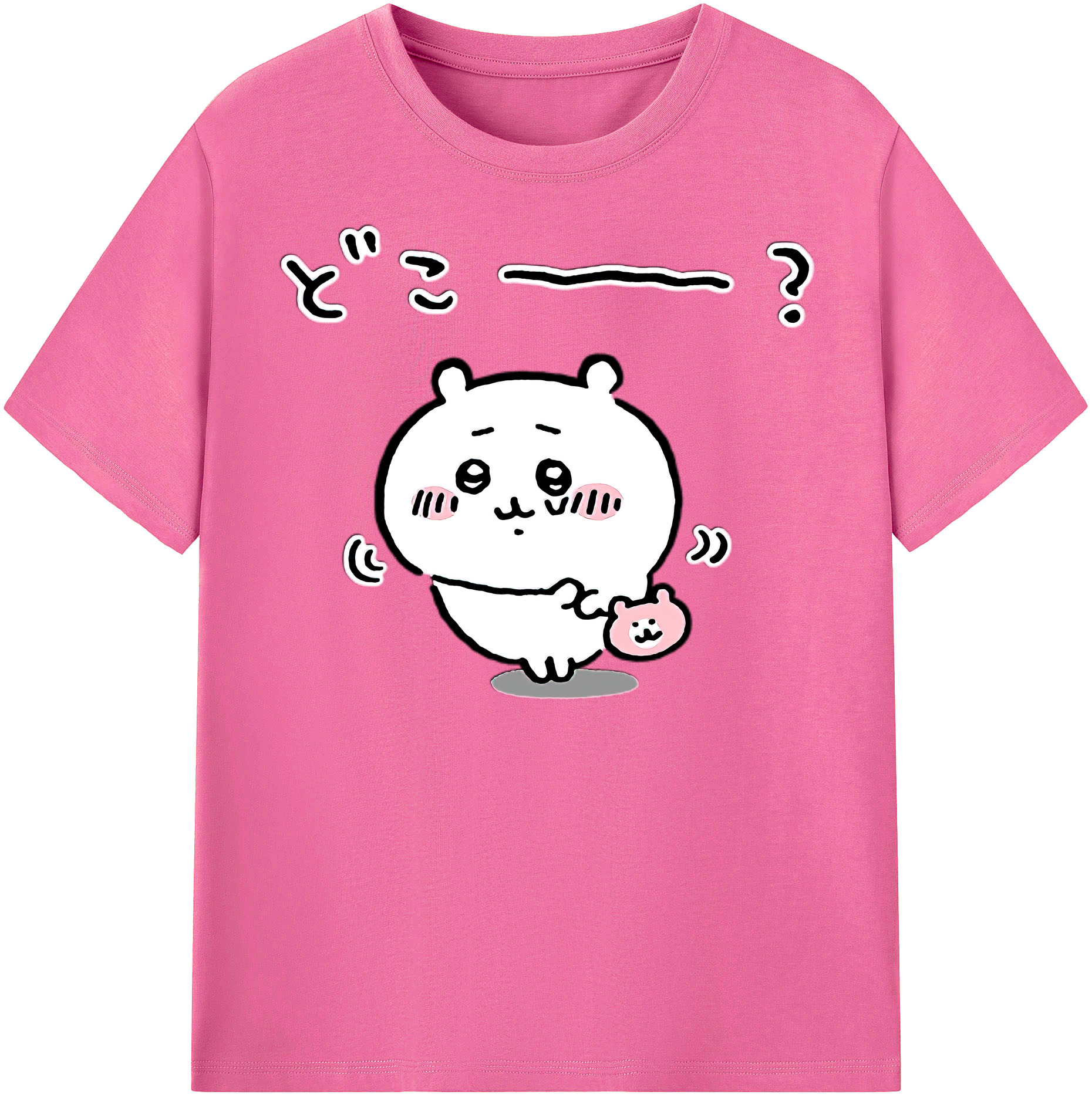 （画像用） ちいかわ ちいかわ Chii-kawa chiikawa レディースカジュアルプリントTシャツ（綿100％）